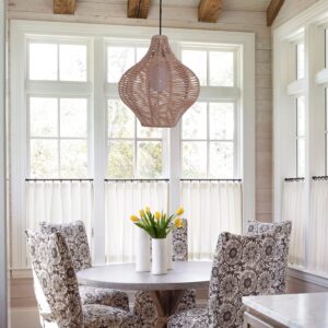 Lightsin Minimalist Handmade Wooden Rattan Pendant Light