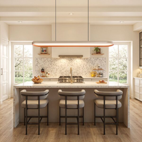 Lightsin Dimmable LED Pendant Light Oval Ceiling Light UK