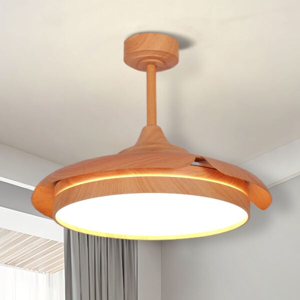 Lightsin Elegant Contemporary Ceiling Fan Light Featuring Soft LED Illumination