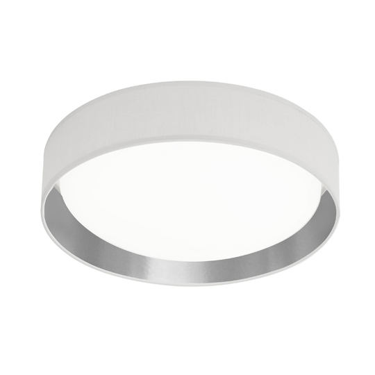 Modern 1 Light LED Flush Ceiling Light In Silver Shade