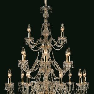 CP06028/18 Crystal Preciosa 18 Lt Chandelier – product_finish:Chrome Finish Frame