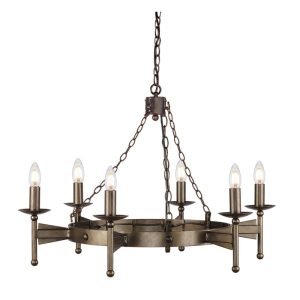 CW6 Cromwell 6 Light Wrought Iron Chandelier