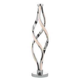 Dar Lighting Jive LED Table Lamp In Polished Chrome Finish