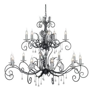 Elstead AML15 Black/Silver Amarilli 15 Light Ceiling Pendant