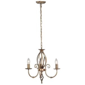 Elstead ART3 AGD BRASS Artisan 3 Light Chandelier In Aged Brass – Fitting Only