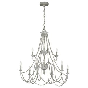 Elstead FE-MARYVILLE9 Maryville 9 Light Ceiling Chandelier In Washed Grey Finish