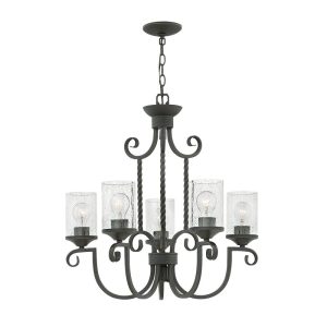 Elstead HK-CASA5 Casa Classic 5 Light Ceiling Chandelier In Olde Black Finish