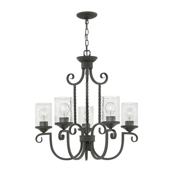 Elstead HK-CASA5 Casa Classic 5 Light Ceiling Chandelier In Olde Black Finish