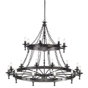 Elstead WR18-GRAPHITE Warwick 18 Light Ceiling Chandelier In Graphite