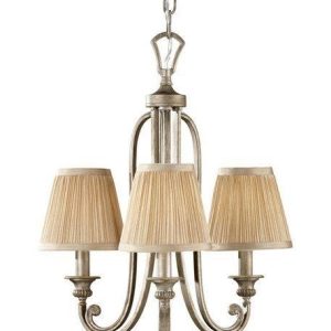 FE/ABBEY3 Abbey 3 Light Silver Sand Finish Mini Chandelier