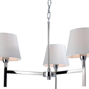 Firstlight 8218PST Transition 3 Light Chandelier With Cream Shades