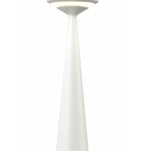 Flow Dimmable LED Outdoor Cordless Table Lamp In White Finish OUT6640