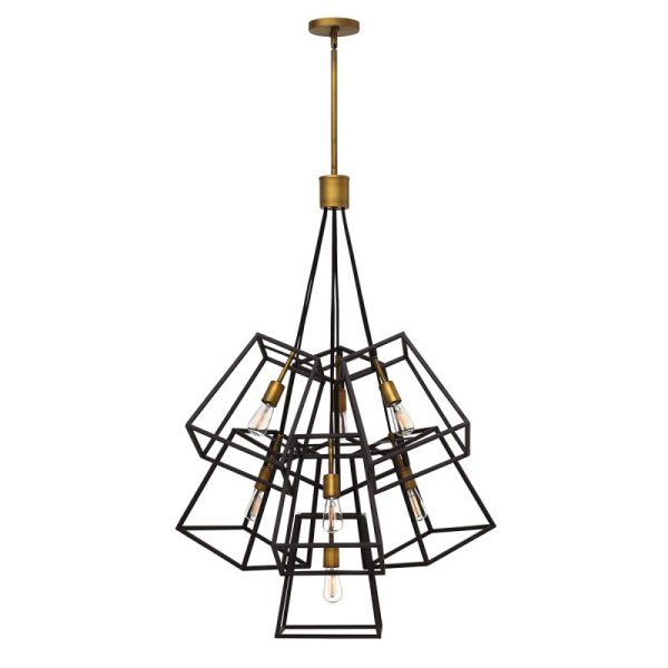 HK-FULTON-7P Fulton 7 Light Chandelier Ceiling Light In Bronze