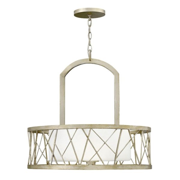 HK-NEST-P-B-SL Nest 3 Light Silver Leaf Ceiling Pendant Chandelier
