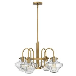HK/CONGRES4/B BC Congress 4 Light Caramel Curved Glass Chandelier