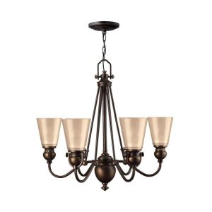 HK/MAYFLOWER6 Mayflower 6 Light Ceiling Chandelier Light In Olde Bronze