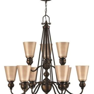 HK/MAYFLOWER9 Mayflower 9 Light Olde Bronze Chandelier