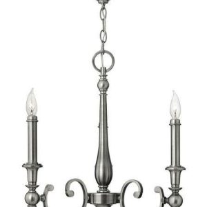HK/YORKTOWN3 3 Light Antique Nickel Traditional Chandelier