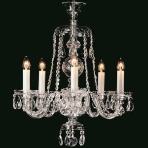 Impex CB125246/05 Crystal Bohemian 5 Light Crystal Chandelier