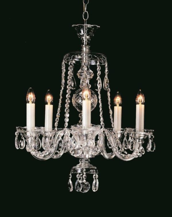 Impex CB125246/05 Crystal Bohemian 5 Light Crystal Chandelier