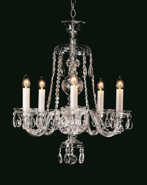 Impex CB125246/05 Crystal Bohemian 5 Light Crystal Chandelier