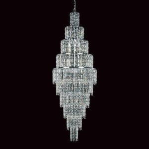 Impex CF03220/24/CH Glass Icicle 24 Lt Crystal Chandelier