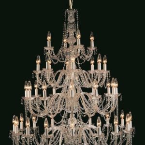 Impex CP06033/40 Crystal Preciosa 40 Light Chandelier – product_finish:Gold Finish Frame