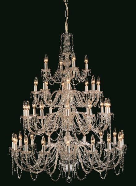 Impex CP06033/40 Crystal Preciosa 40 Light Chandelier - product_finish:Gold Finish Frame