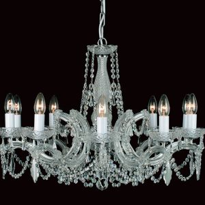 Impex Preciosa 10 Light Marie Therese Crystal Chandelier - product_finish:Gold Finish Frame