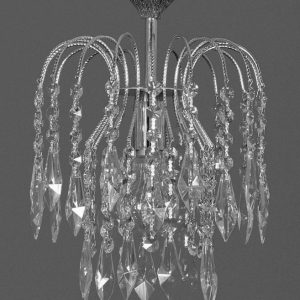 Impex ST02000/20/1 Starlight 20cm Crystal Waterfall Chandelier – product_details:With Flush Mount Plate Option-product_finish:Antique Brass Finish Fr