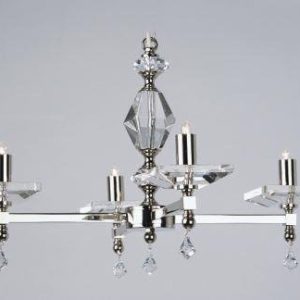 Impex STH04054/4 Starlight 4 Light Optical Glass Chandelier – product_finish:Gold Plated Finish Frame