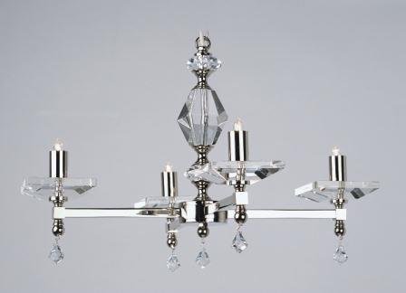 Impex STH04054/4 Starlight 4 Light Optical Glass Chandelier - product_finish:Gold Plated Finish Frame