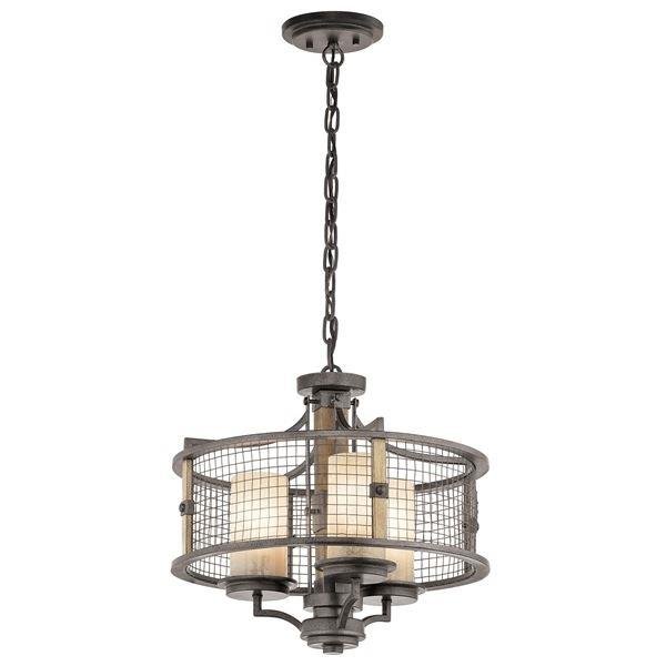 KL/AHRENDALE3 Ahrendale 3 Light Anvil Iron Duo Mount Chandelier