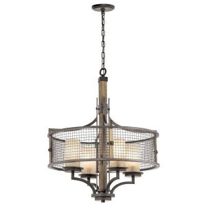 KL/AHRENDALE4 Ahrendale 4 Light Anvil Iron Chandelier