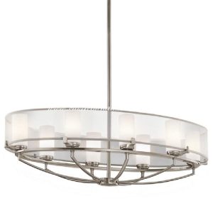 KL/SALDANA8 Saldana 8 Light Oval Chandelier with Soft Shades