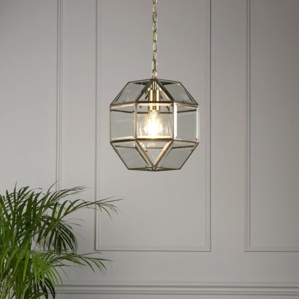 Laura Ashley LA3756159-Q Blackwell Ceiling Pendant Light In Antique Brass Finish