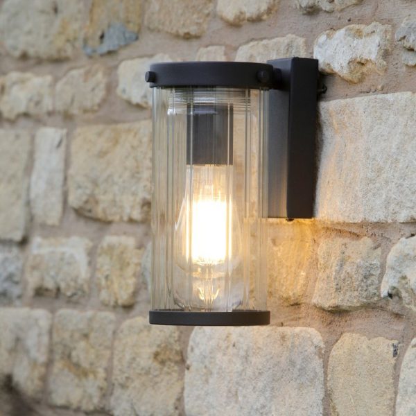 Laura Ashley LA3756165-Q Arthur Outdoor Wall Light In Matt Black Finish IP44