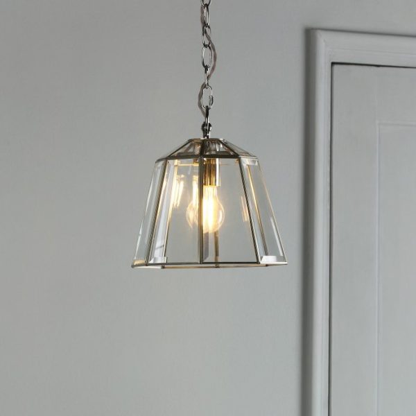 Laura Ashley LA3756166-Q Clayton Ceiling Pendant Light In Polished Silver Finish