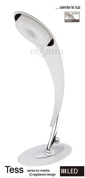 M8152 Tess LED 1 Light Table Lamp in White and Chrome