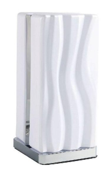 Mantra M5046 Arena LED Table Lamp In Chrome And White