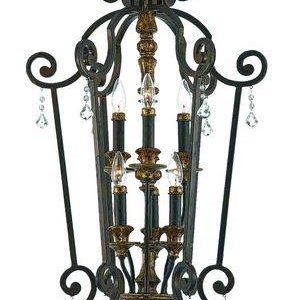 QZ/MARQUETTE6/B 6 Light Crystal Drop Heirloom Chandelier