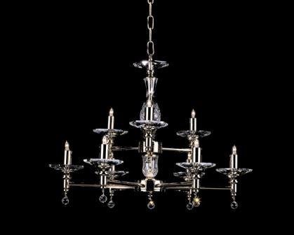 STH03061/8+4 San Marino 12 Light Optical Glass Chandelier - product_finish:Gold Plated Finish Frame