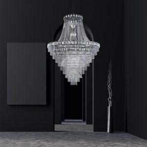 Searchlight 1711-102CC Louis Philipe 28 Light Crystal Chandelier Chro