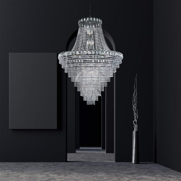Searchlight 1711-102CC Louis Philipe 28 Light Crystal Chandelier Chro