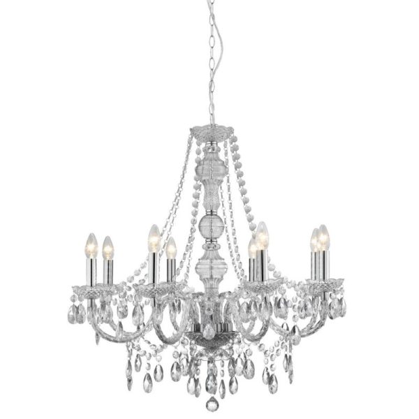 Searchlight 8888-8CL Marie Therese 8 Light Clear Acrylic Chandelier