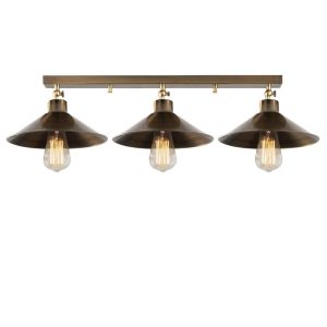 Berceste 3 Light Metal Cone-Shaped Ceiling Light in Vintage