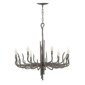 HK/SPYRE6CMMB Spyre 6 Light Ceiling Chandelier In Metallic Matte Bronze