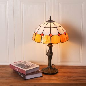 Lightsin Tiffany Table Lamp | Handcrafted Stained Glass Block Series