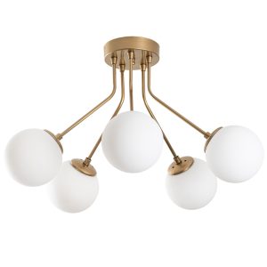Orion 5 Light Metal Ceiling Light in Gold