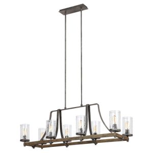 Quintiesse QN-ANGELO8-ISLE Angelo 8 Light Rustic Ceiling Isle Chandelier